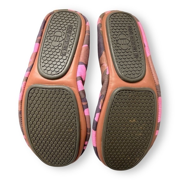 The Storehouse Gray/Tan/Pink Bubblegum Camo Genuine Leather Ballet Flats - Picture 9 of 11